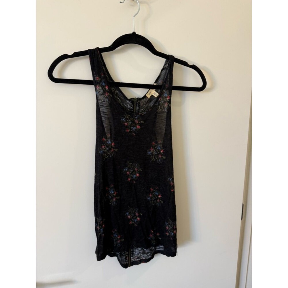 Silence and Noise Y2K Floral Zip Back Tank Top